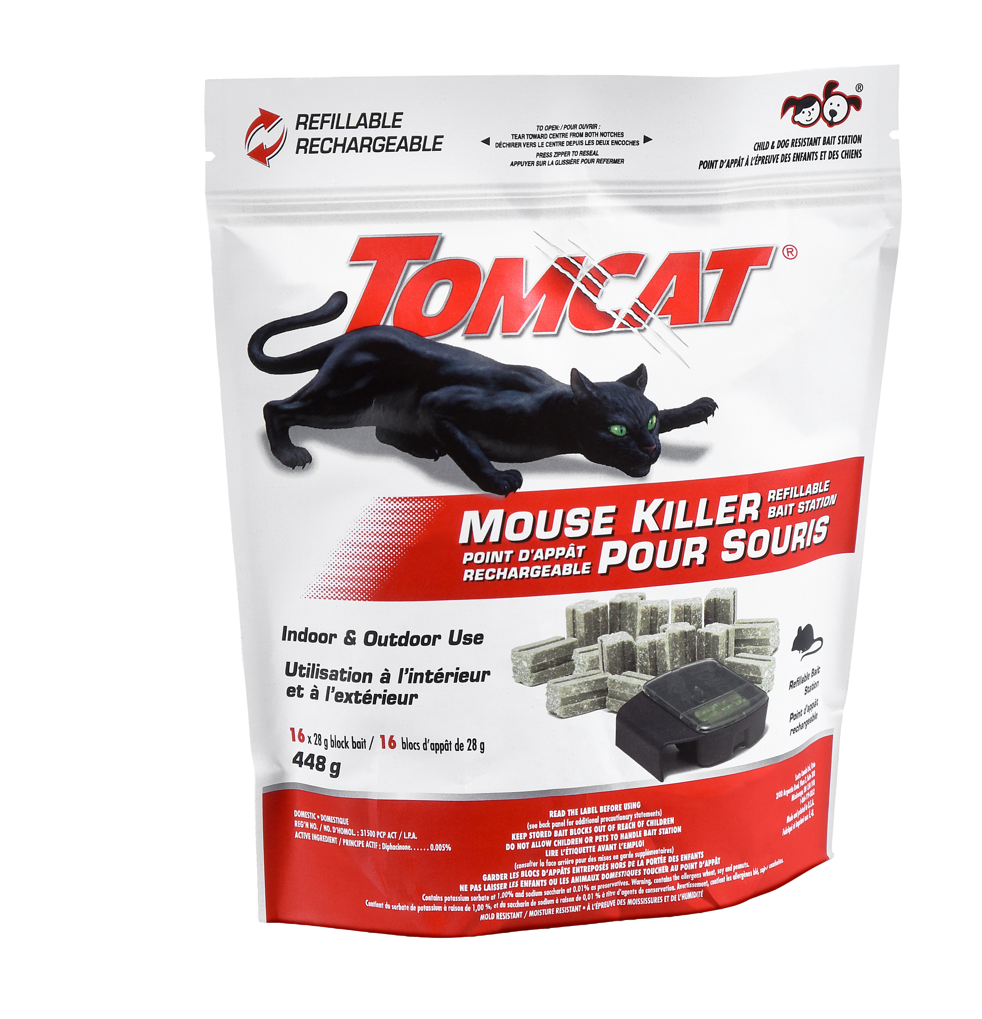 Tomcat Mouse Killer Refillable Bait Station 16 x 28 g