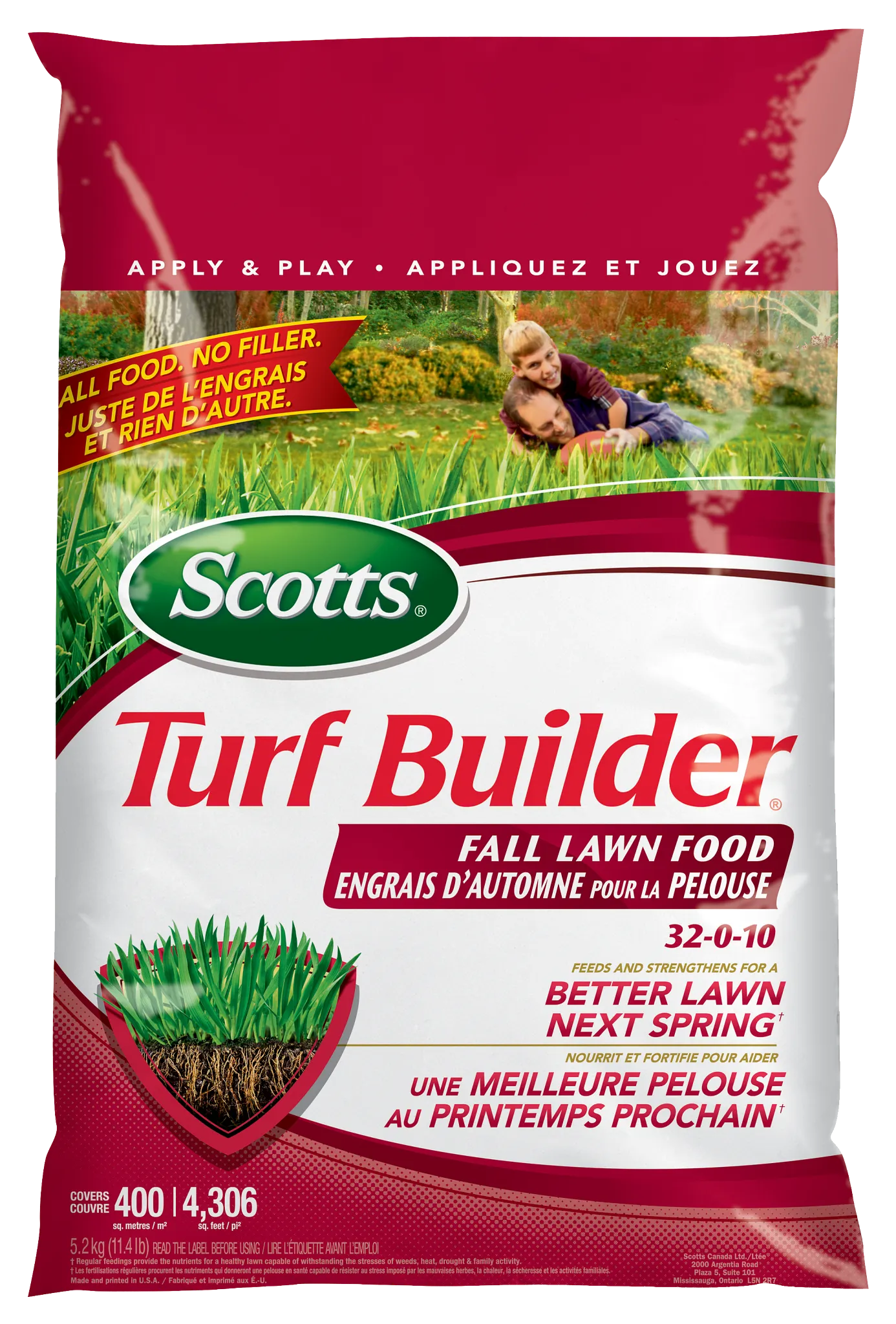 Scotts Turf Builder Small Lawns - Fall Lawn Food 32-0-10 1.3 kg / 100 m²
