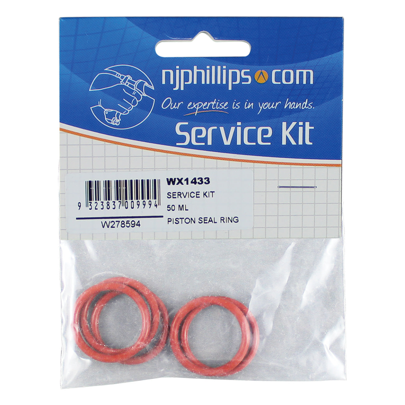 N.J. Phillips 50ml O-rings (5 pack)