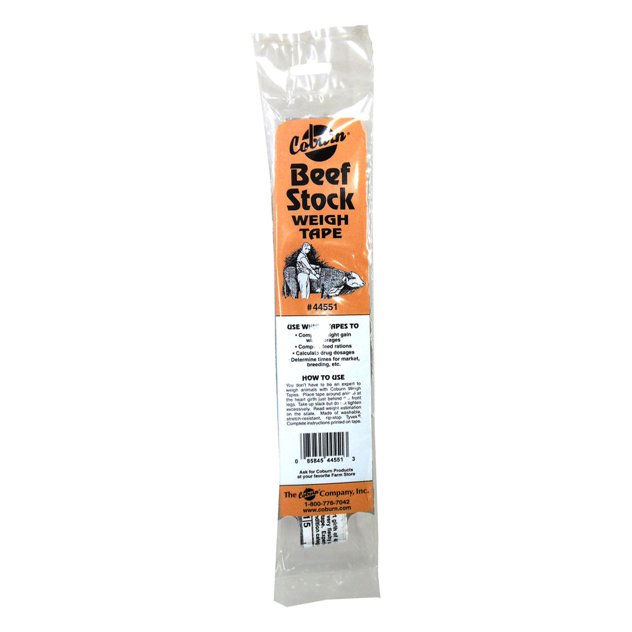 Coburn improved beef stock tape lbs/kg