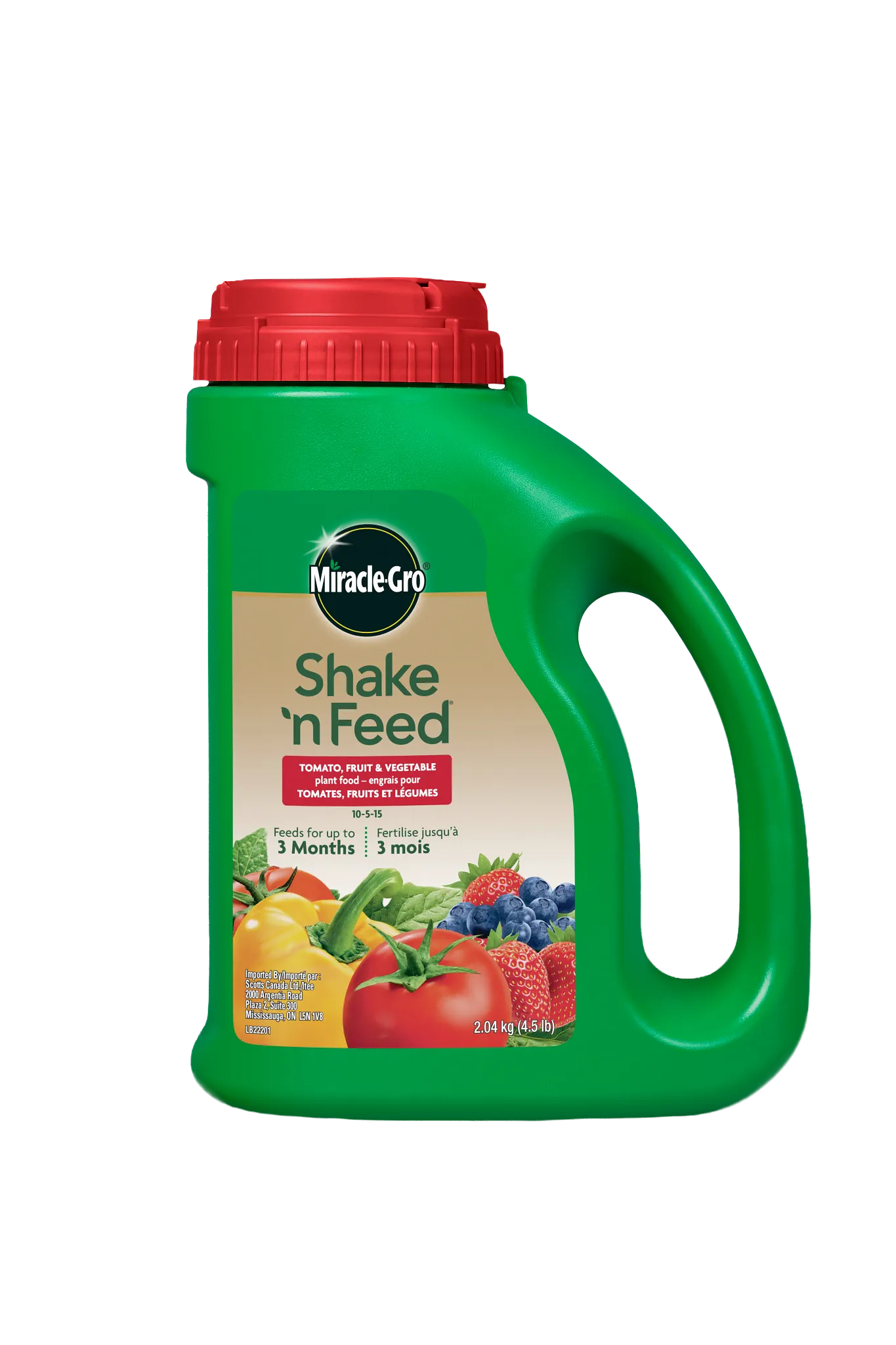 Miracle-Gro Shake N Feed Tomato, Fruits & Vegetables Plant Food 10-5-15 453 g