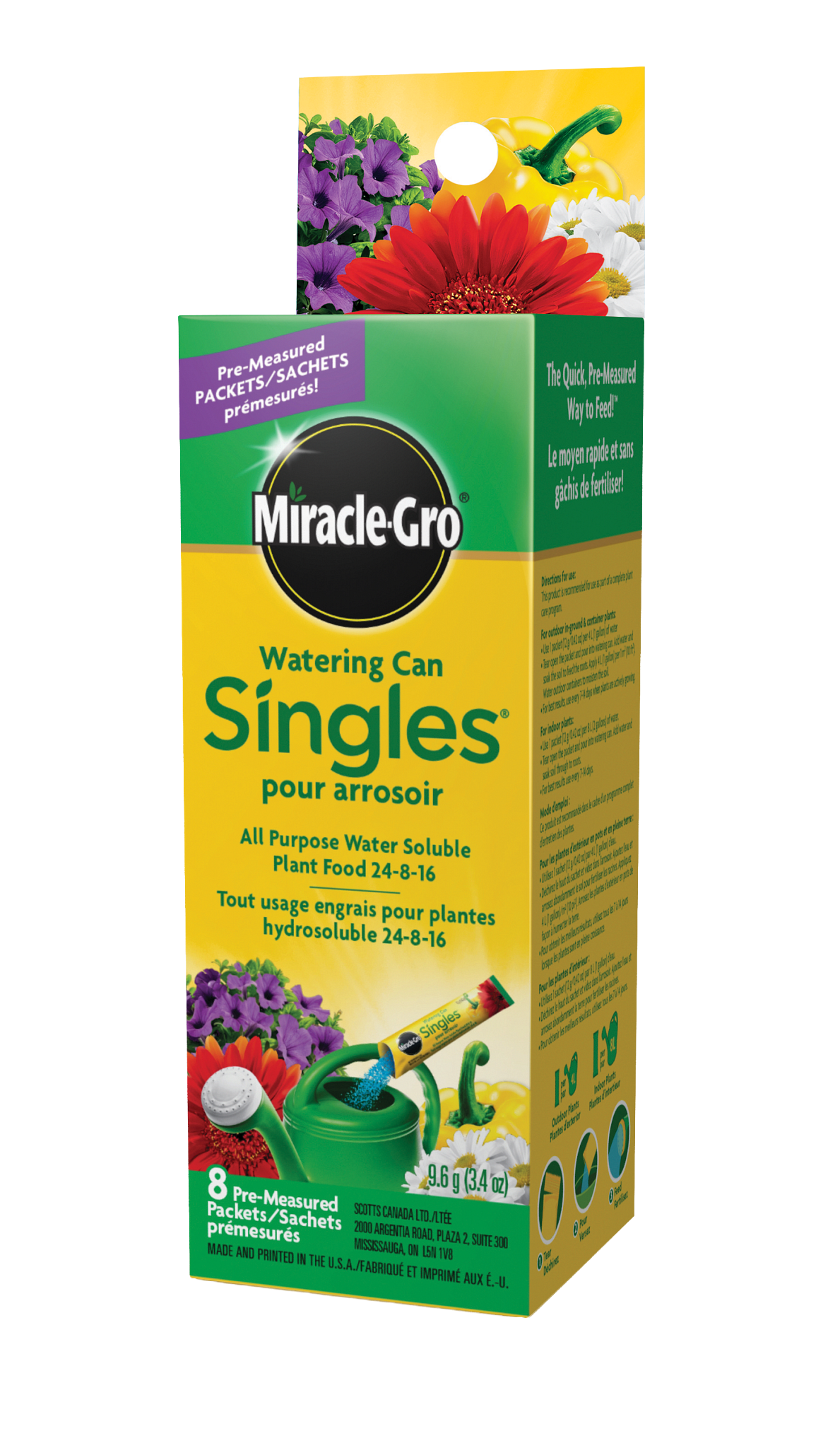 Miracle-Gro Watering Can Singles All Purpose Water Soluble Plant Food 24-8-16 290 g
