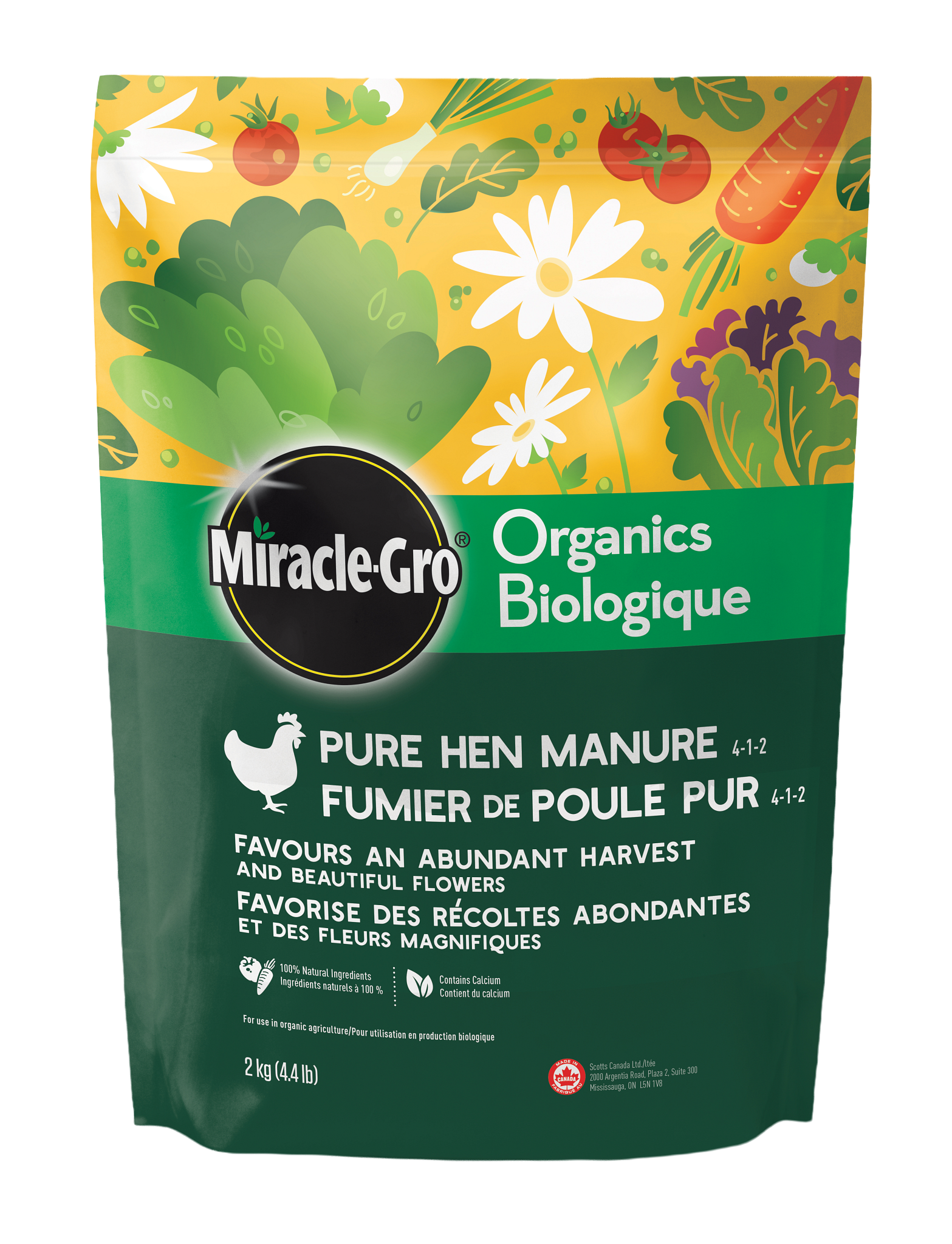 Miracle-Gro Organics Pure Hen Manure Plant Food 3-1-2 2 kg