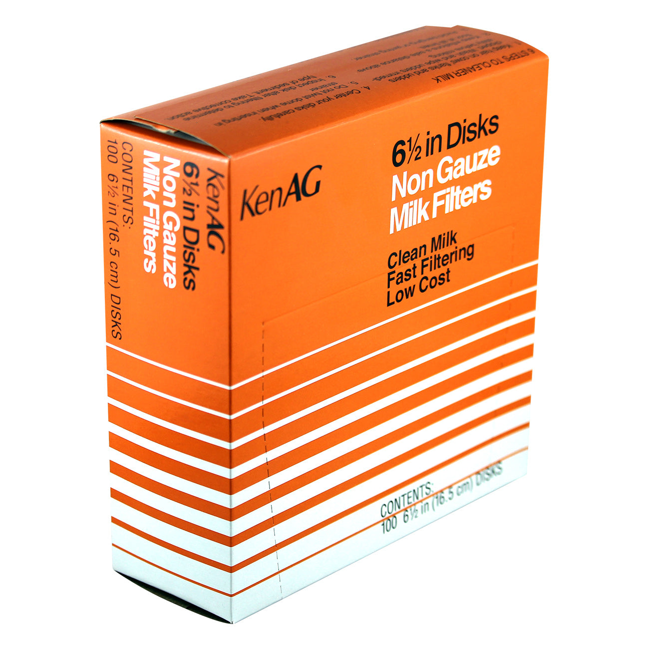 KenAG 6 1/2" disk milk filters (100 per box)
