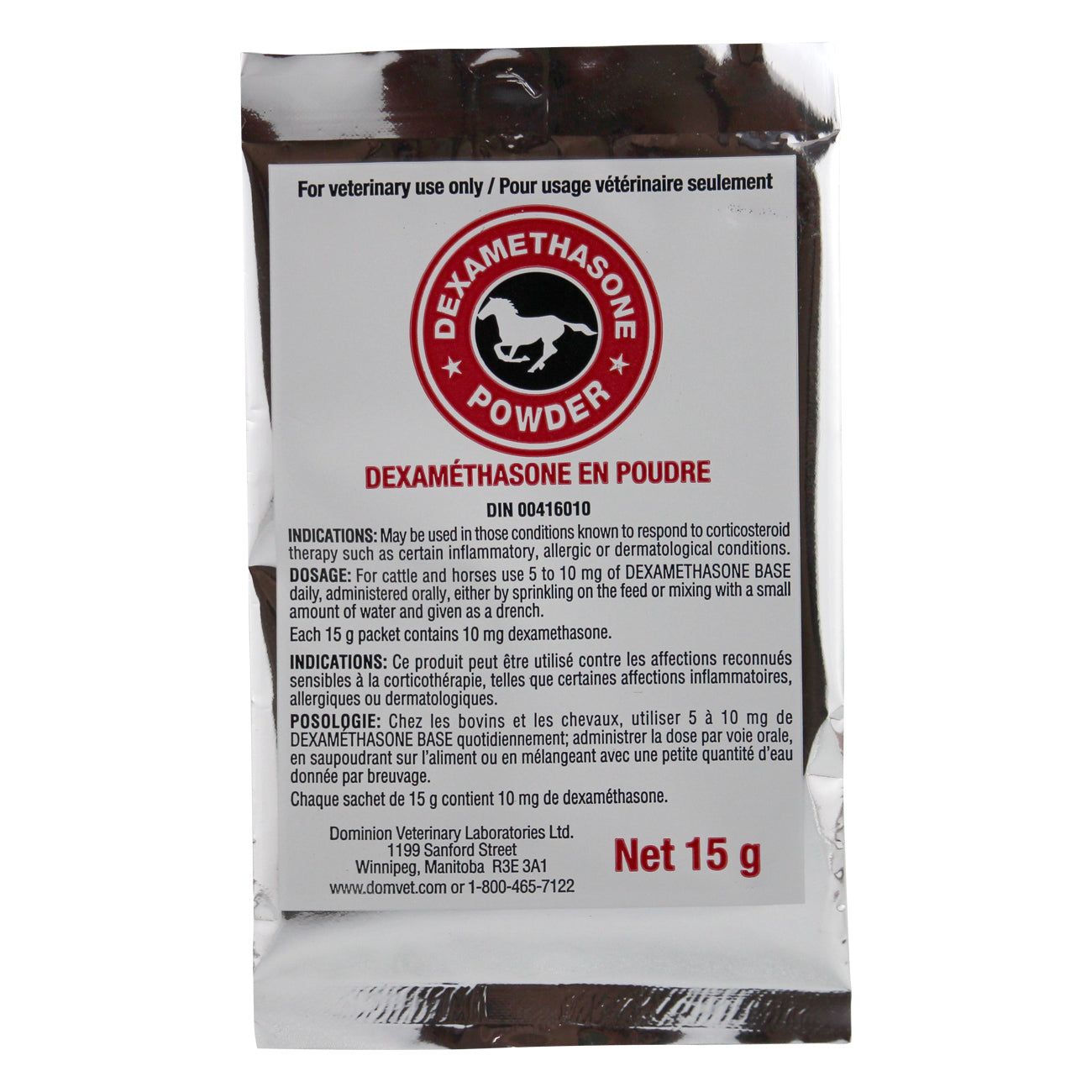 Pharm Vet dexamethasone powder (10mg/15g pkg) 15g
