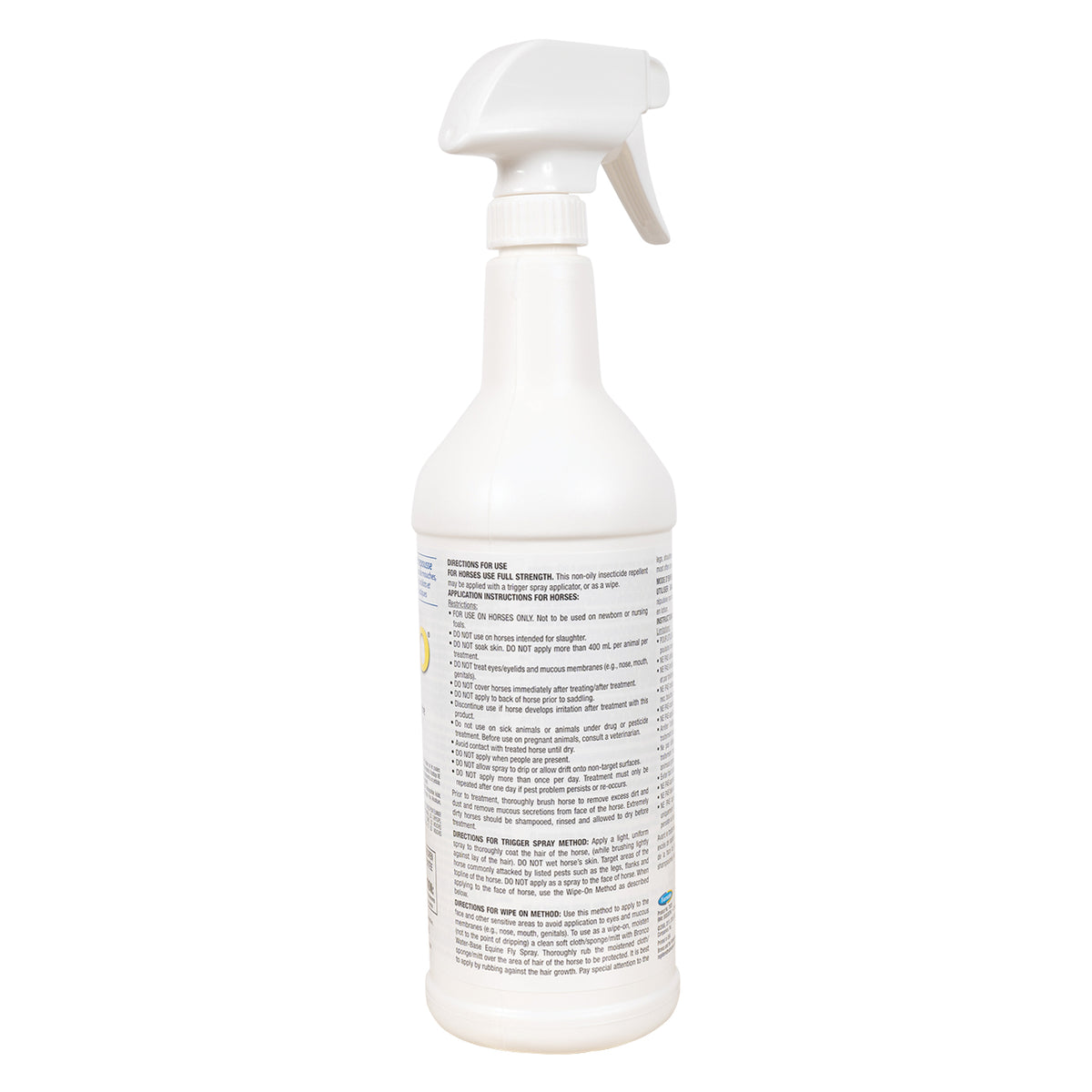 Farnam Bronco Equine Fly Spray label detail