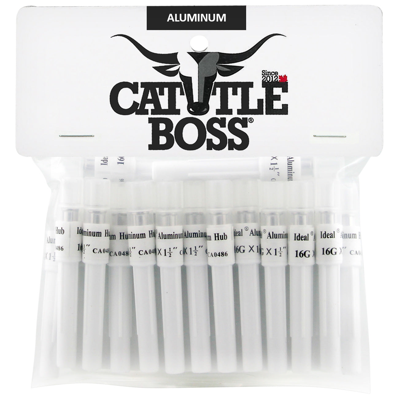 Cattle Boss aluminum hub needles (25 pack) 16 X 1 1/2