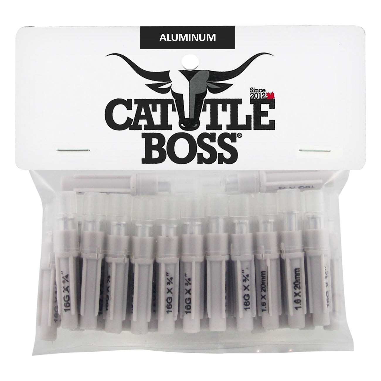 Cattle Boss aluminum hub needles (25 pack) 16 X 3/4