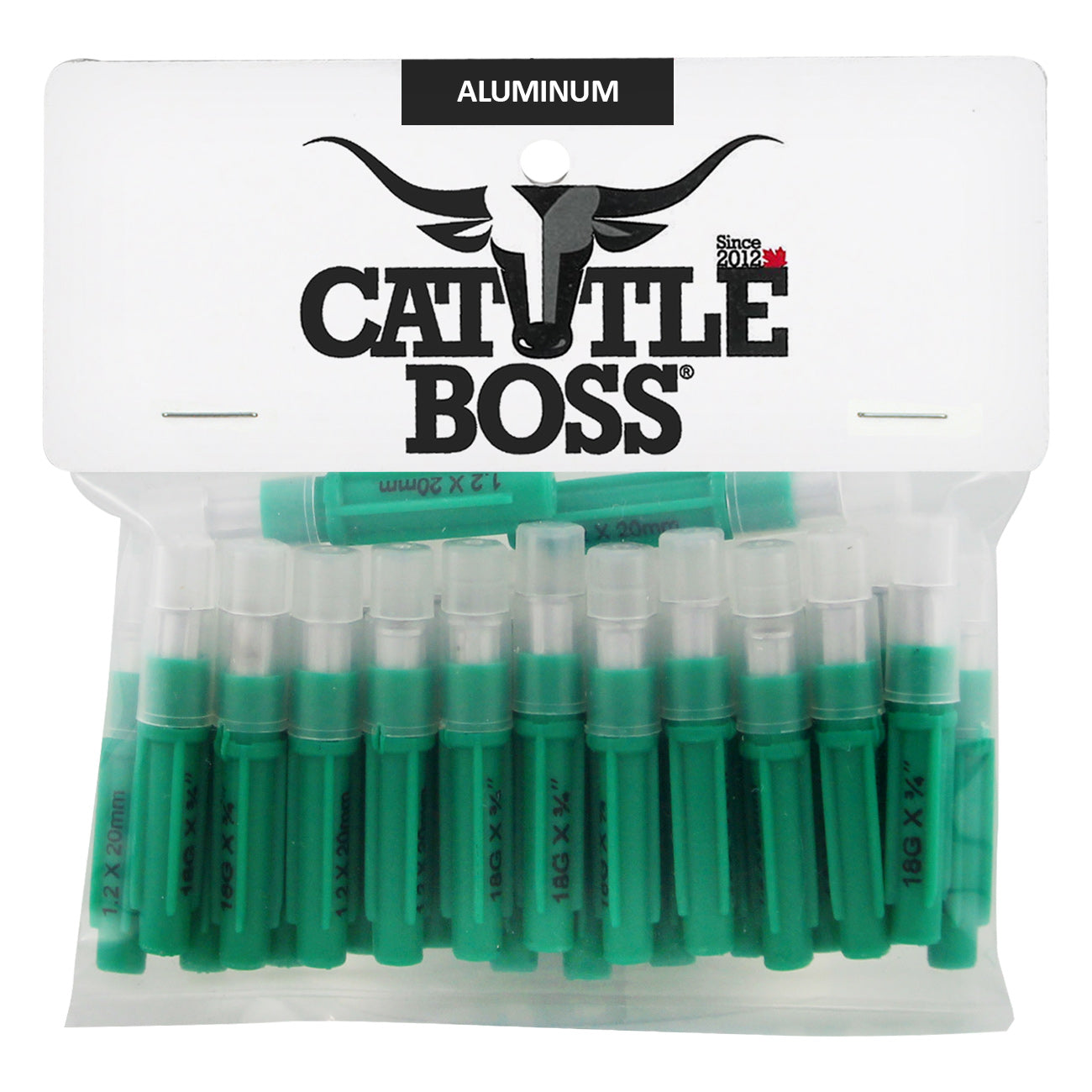 Cattle Boss aluminum hub needles (25 pack) 18 X 3/4