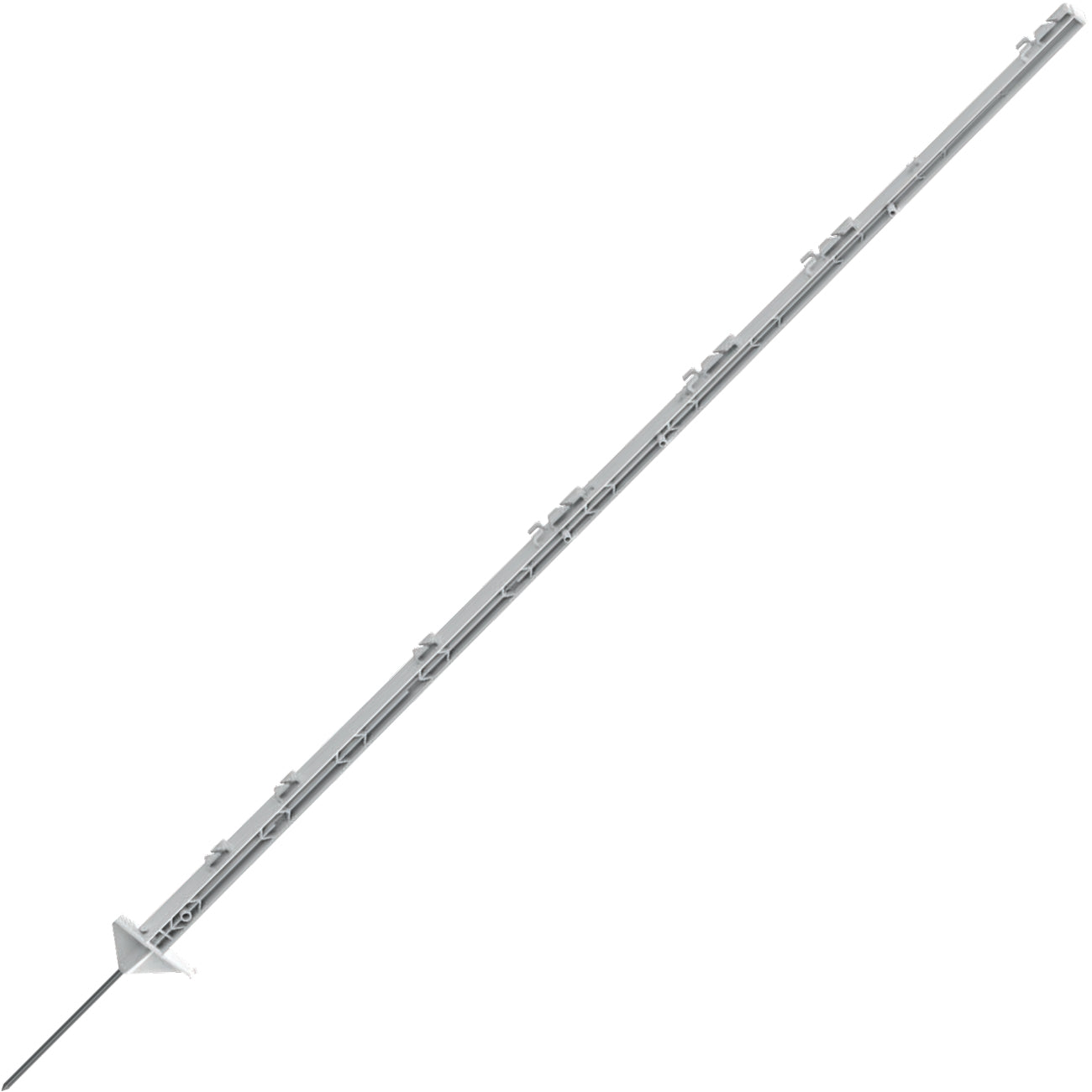 Kerbl Plastic post with stirrup step white 158cm (5 pack)
