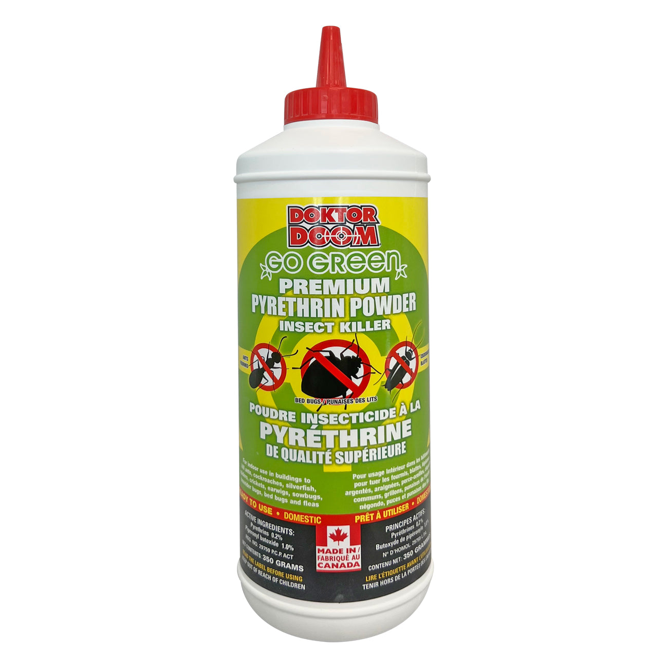 Doktor Doom Go Green Premium Quality Pyrethrin Insecticide Powder, 350g