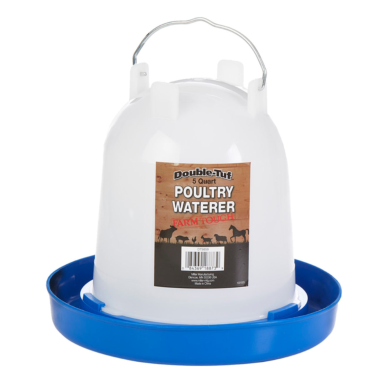 Double-Tuf 5 Quart Plastic Poultry Waterer