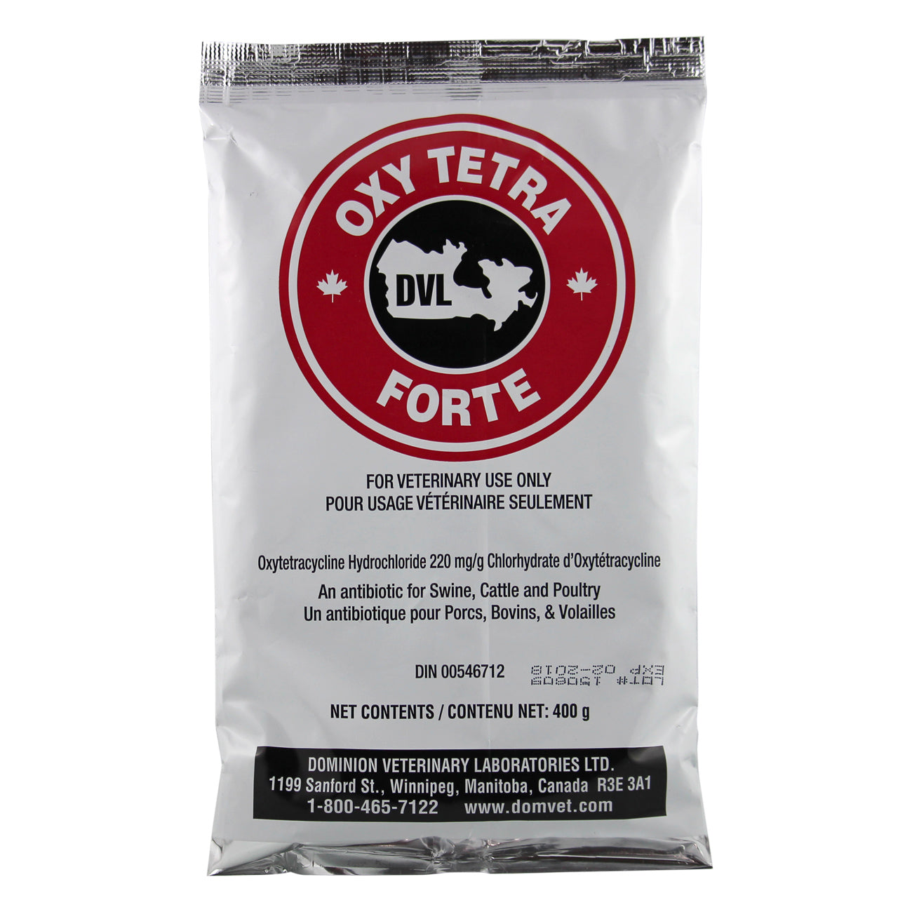 DVL Oxy Tetra Forte powder (220mg/g) 10kg *Rx only*