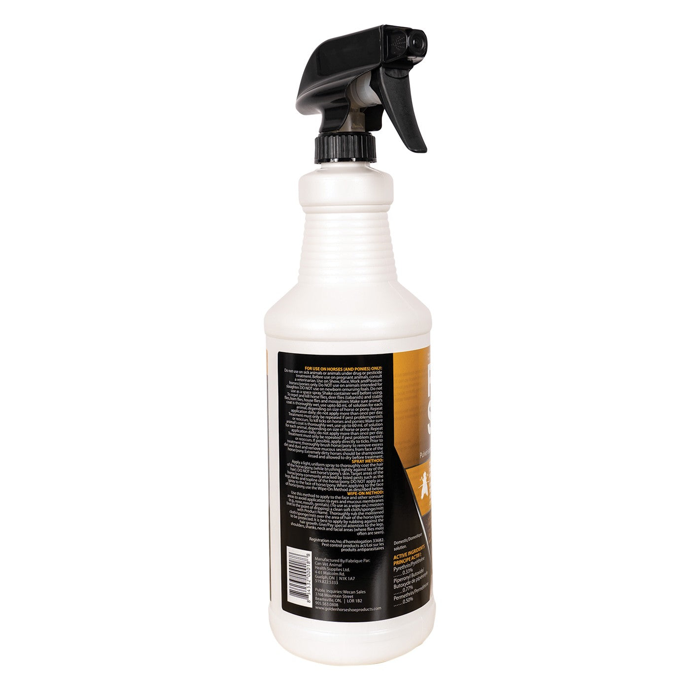 Golden Horseshoe Power Shield Fly Spray with Sprayer 1 L