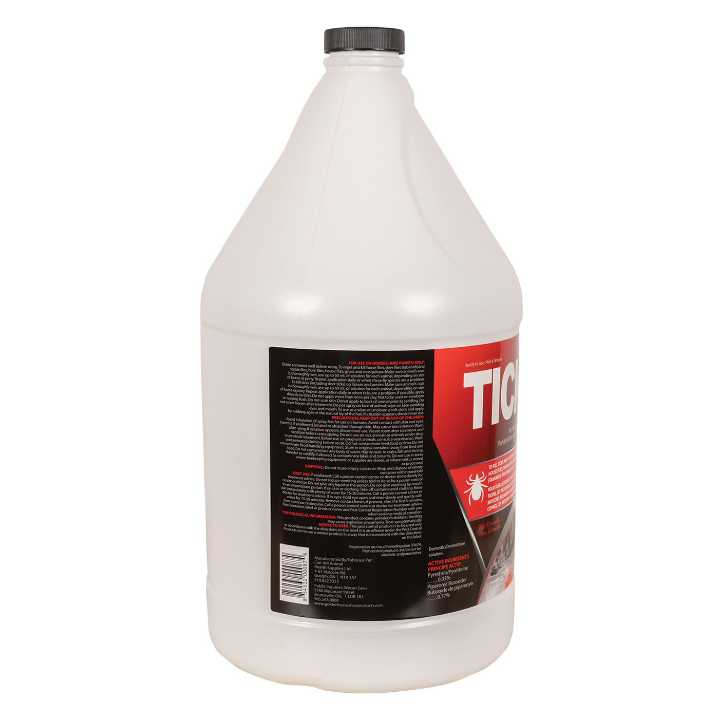 Golden Horseshoe Tick End Spray for Horses 4 L