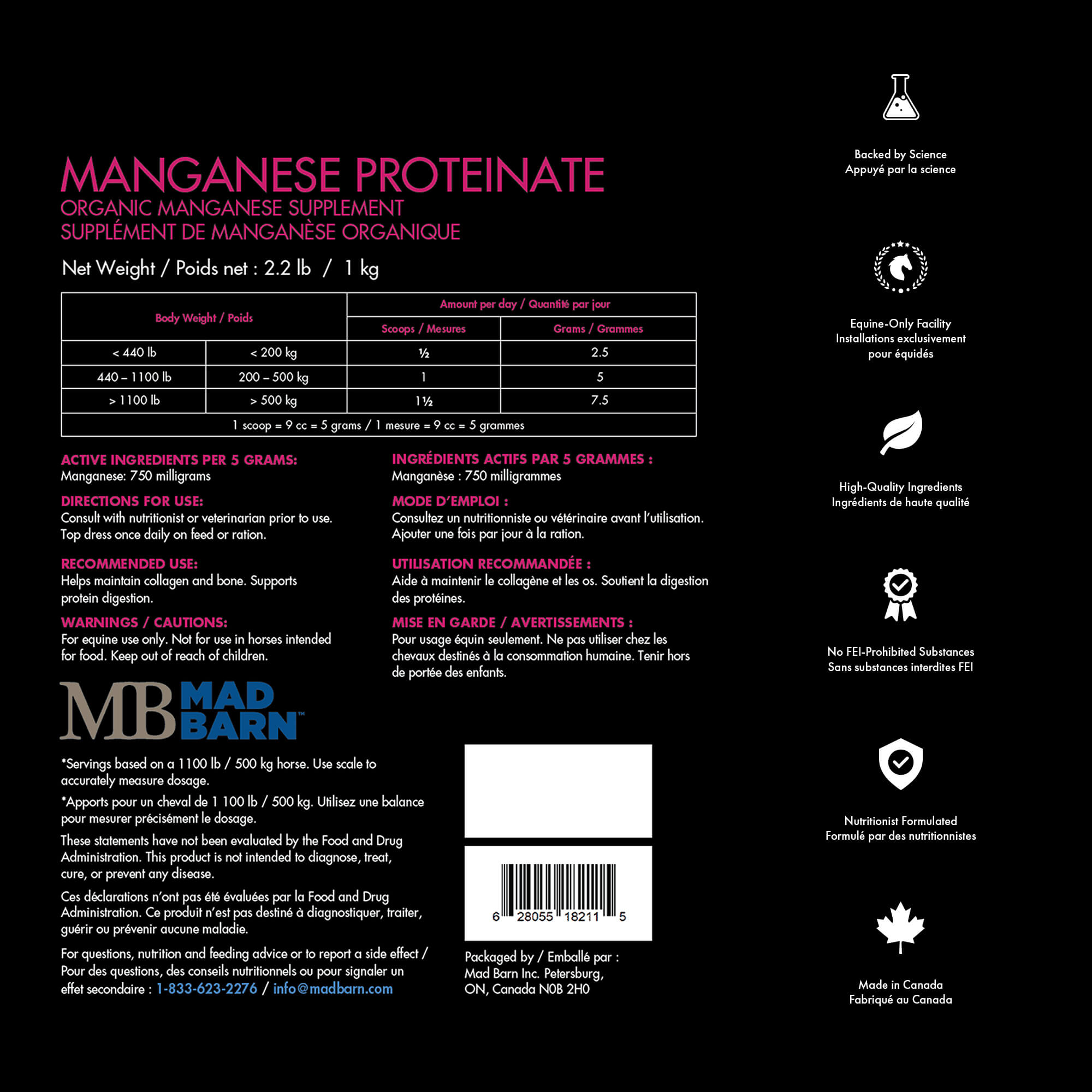 Mad Barn Manganese Proteinate 15%