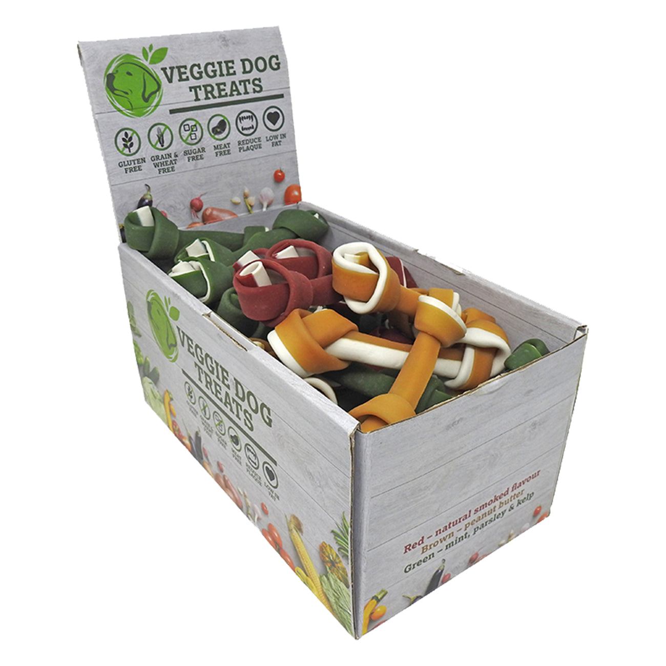 Mak's Patch Veggie Knotted Bone Large 18cm/105g (15 units)