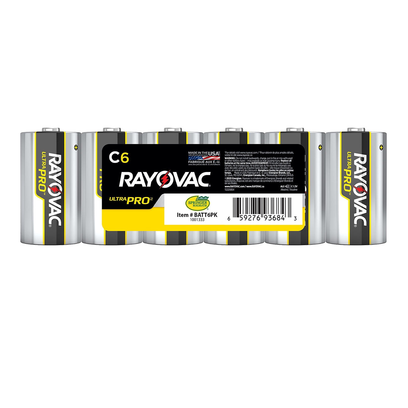 Springer Magrath ultrapro alkaline batteries size C 6/pk