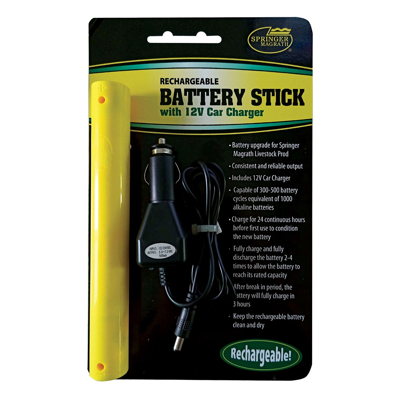 Springer Magrath Rechargeable Battery Stick w/12V Charger
