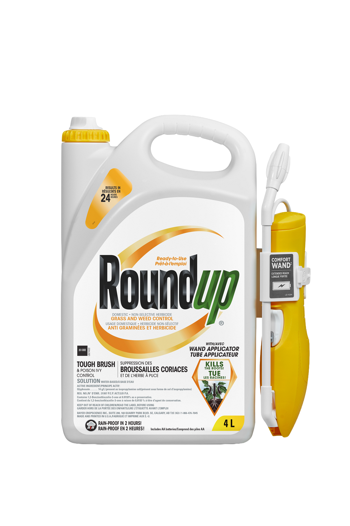 Roundup Ready-To-Use Tough Brush and Poison Ivy Control 4 L with wand applicator