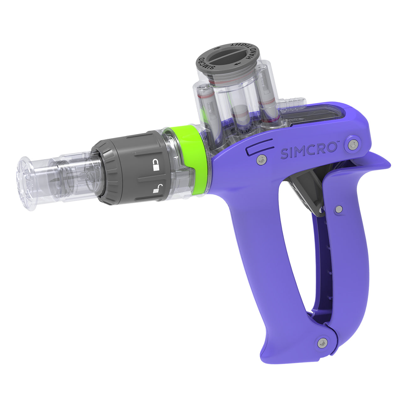Simcro VS 5.0 mL tube fed injector - 1" needle guard (kit)