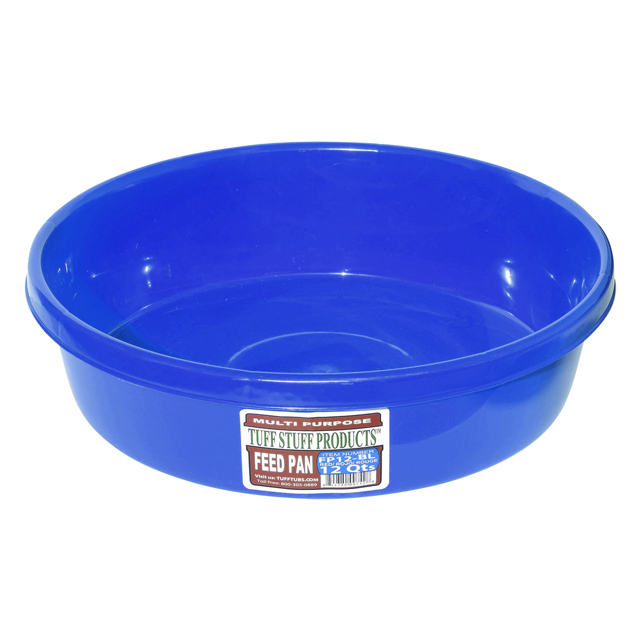Tuff Stuff feed pan 12 Qts (Blue)