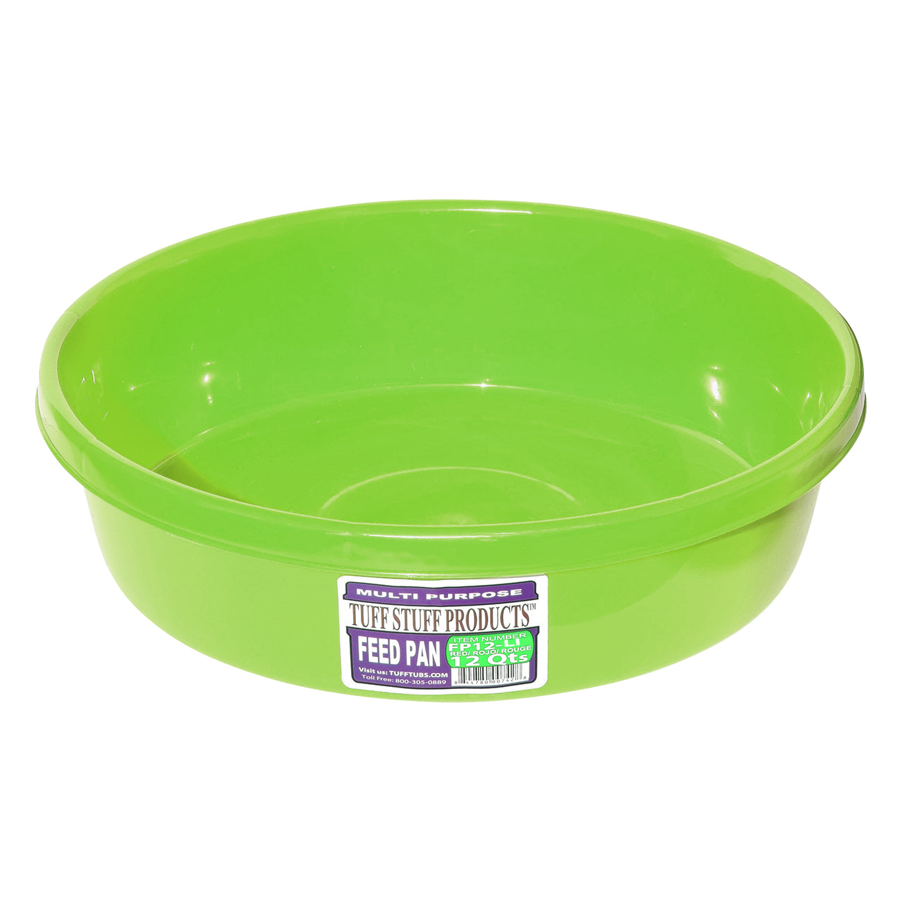 Tuff Stuff feed pan 12 Qts (Lime)