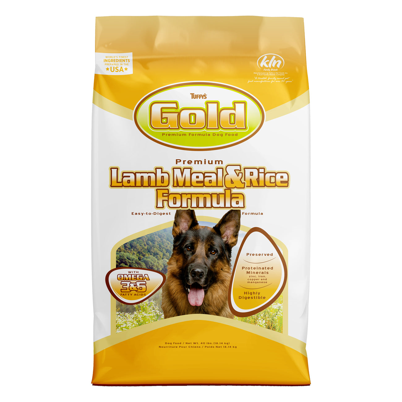 Tuffy's GOLD Lamb & Rice Formula Dog Food 40 lbs