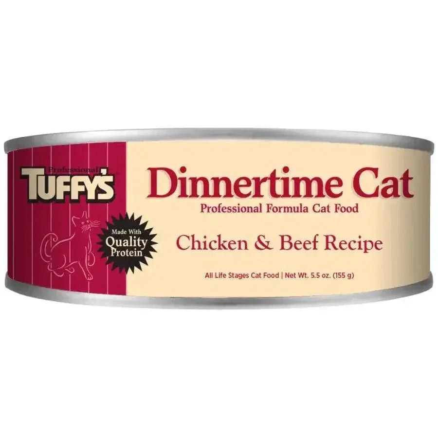 Tuffy's Dinnertime Chicken & Beef Formula Cat Food 5.5 oz cans