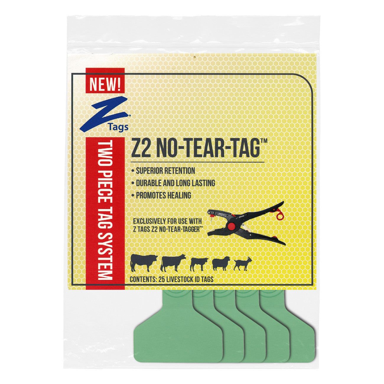 Z Tags z2 2 piece medium blank green