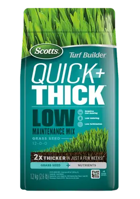 Scotts Turf Builder Quick + Thick Low Maintenance Grass Seed Mix 1.2 kg