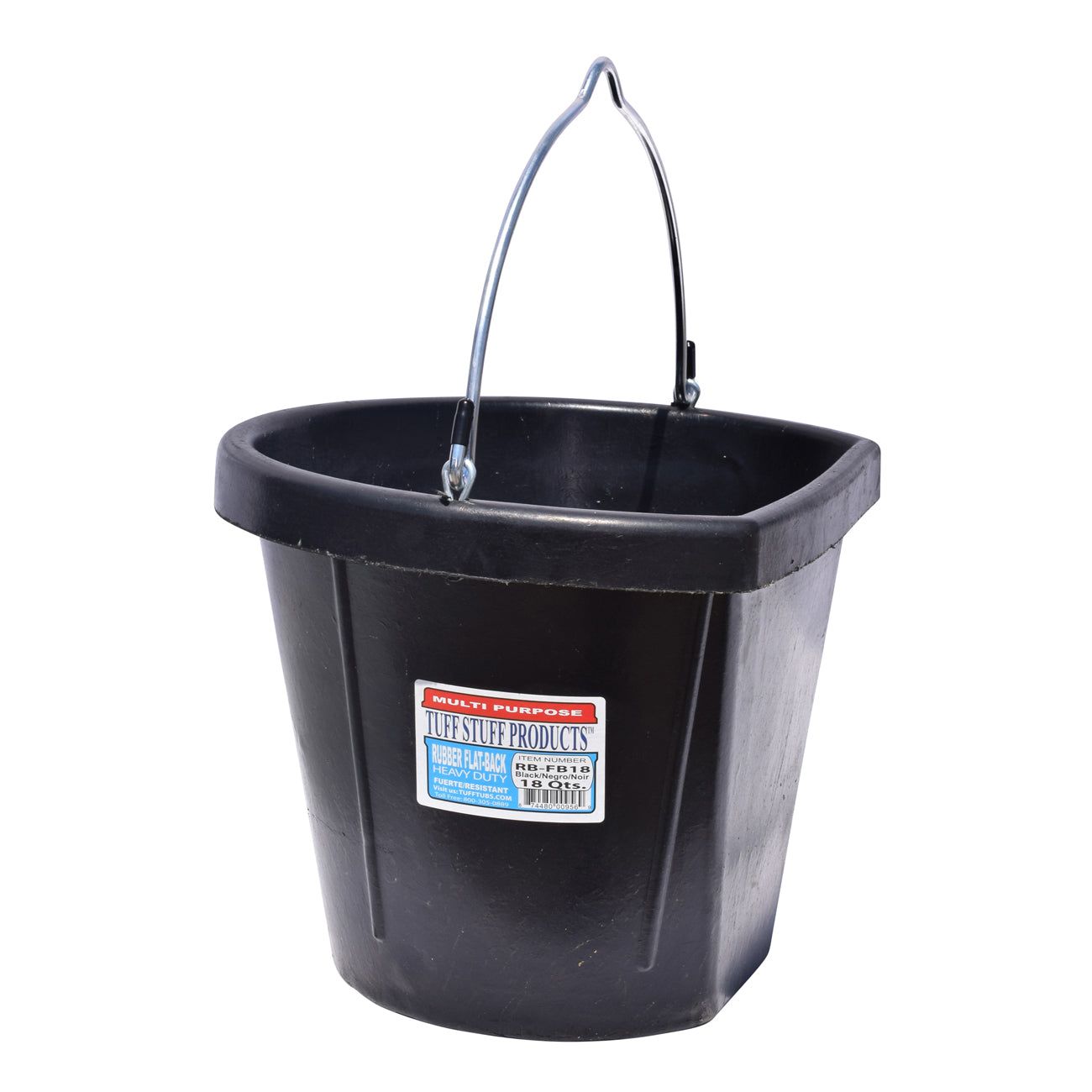 Tuff Stuff rubber flat back bucket 12 qts