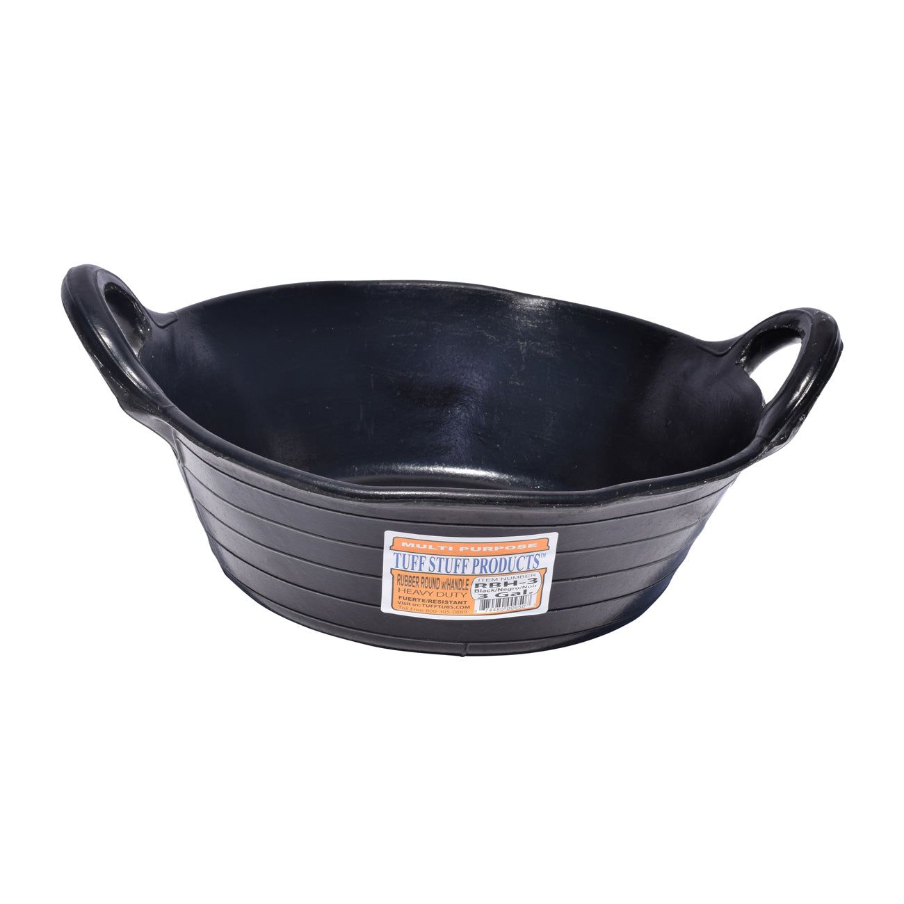 Tuff Stuff rubber round feeder 3 gallon with handles