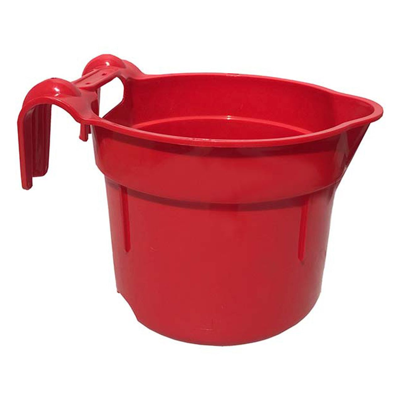 Tuff Stuff round fence feeder 10 qts - red