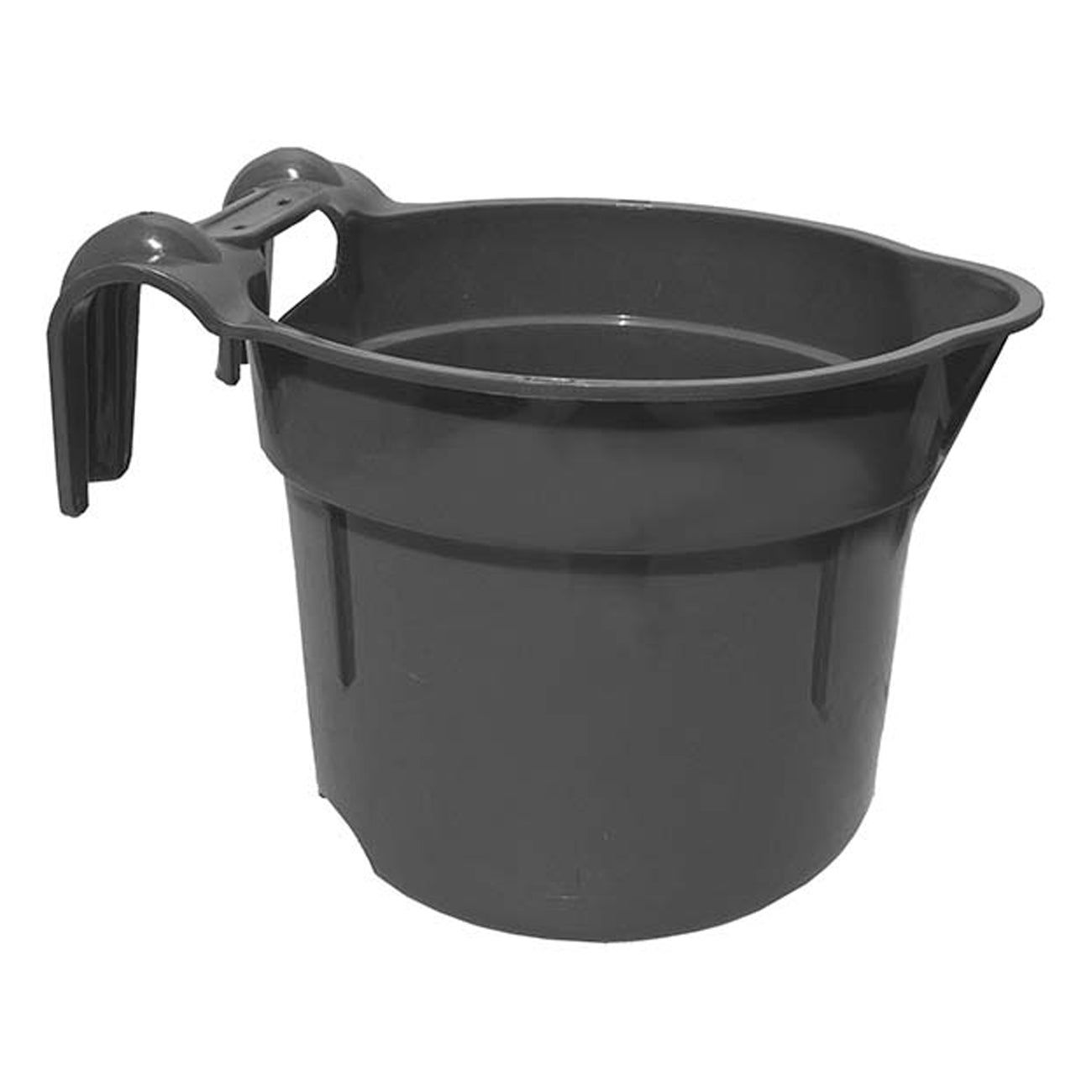Tuff Stuff round fence feeder 10 qts - black