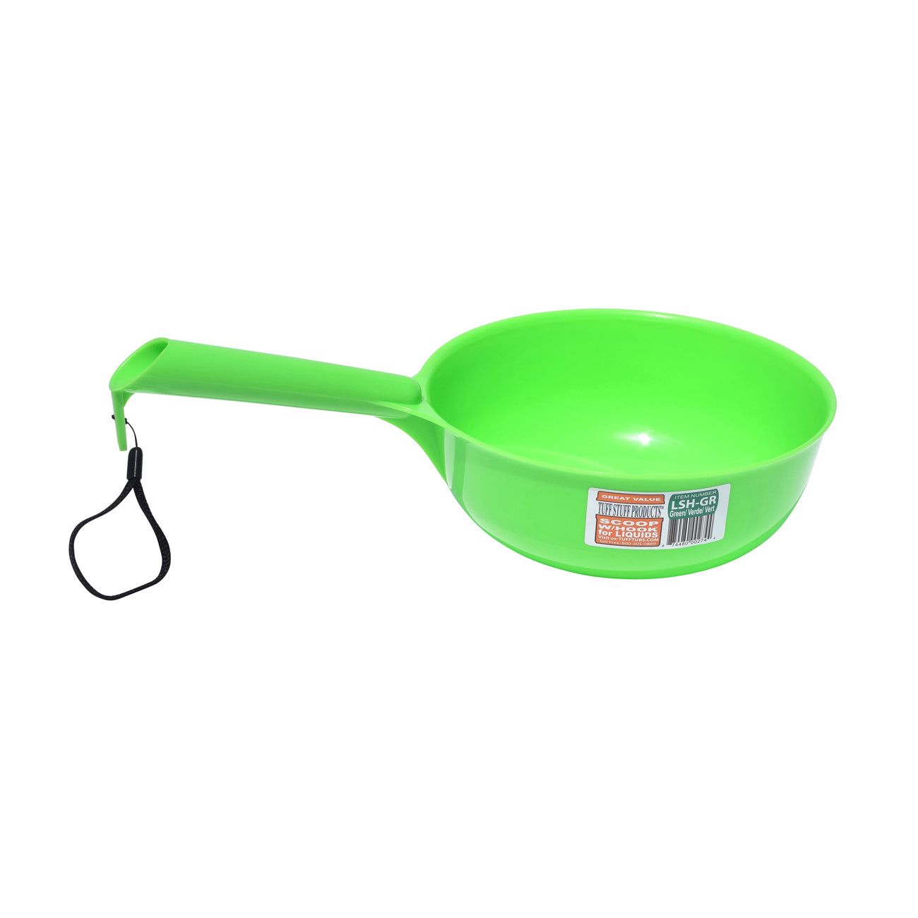 Tuff Stuff liquid scoop w/ hook - green