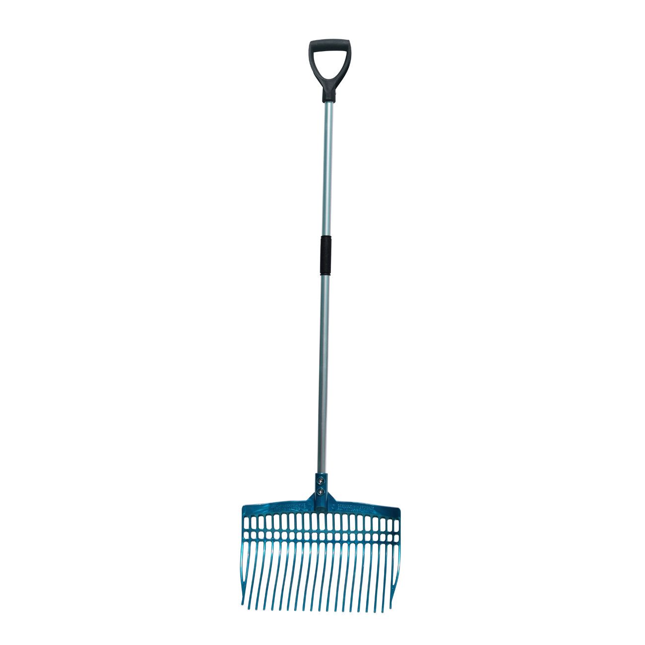 Tuff Stuff super rake w/ aluminum handle - aqua