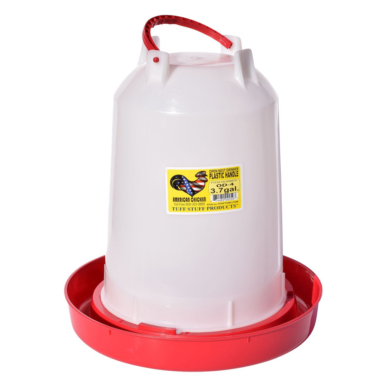 Tuff Stuff poultry open nest drinker plastic handle - 2.9gal