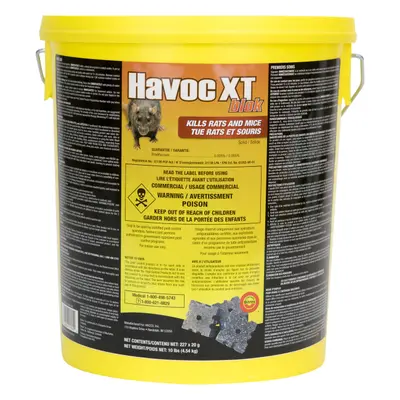 Havoc-XT Blok Rodent control blocks brodifacoum 0.005% (Pail of 227x20g)