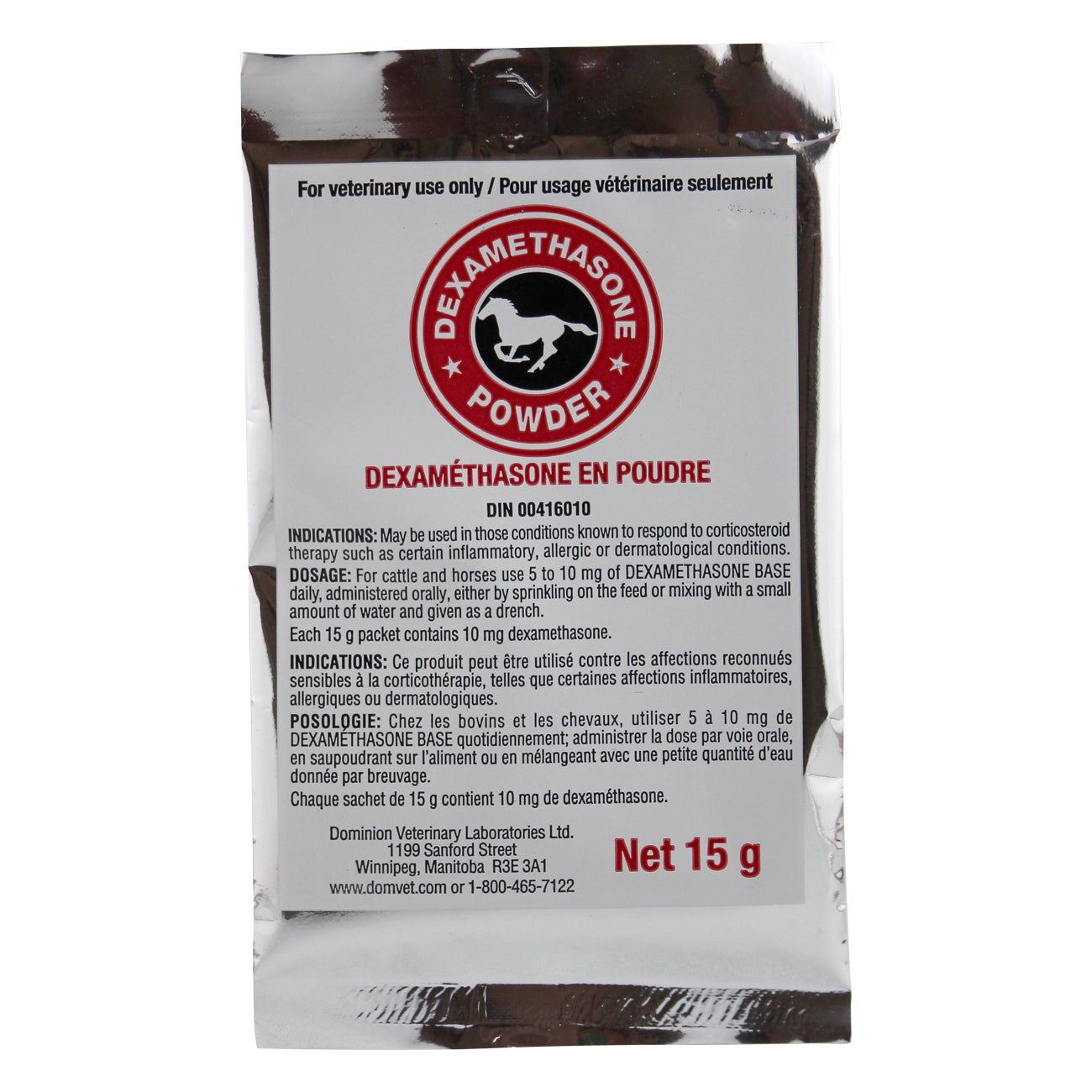 Pharm Vet dexamethasone powder (10mg/15g pkg) 15g