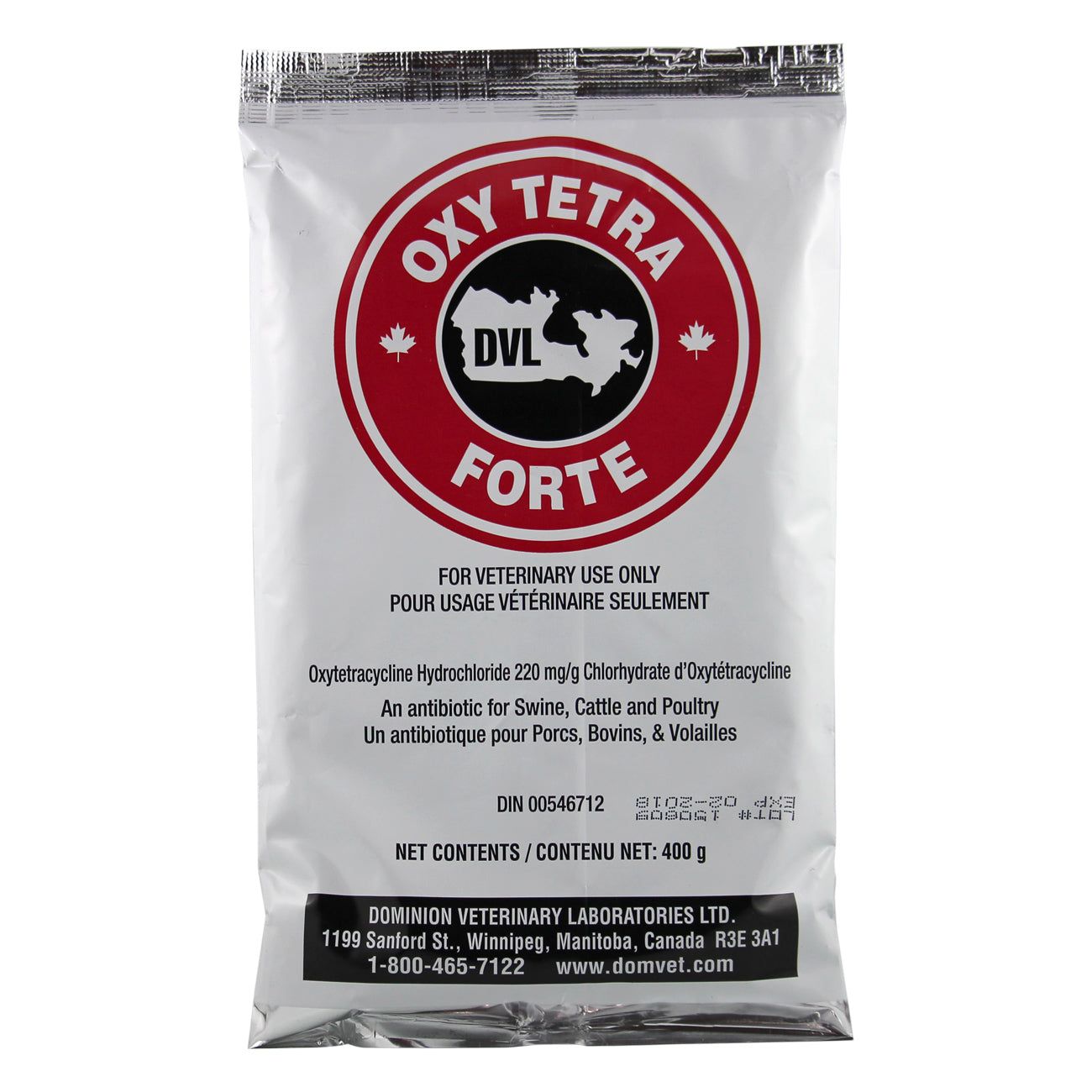 DVL Oxy Tetra Forte powder (220mg/g) 400g *Rx only*