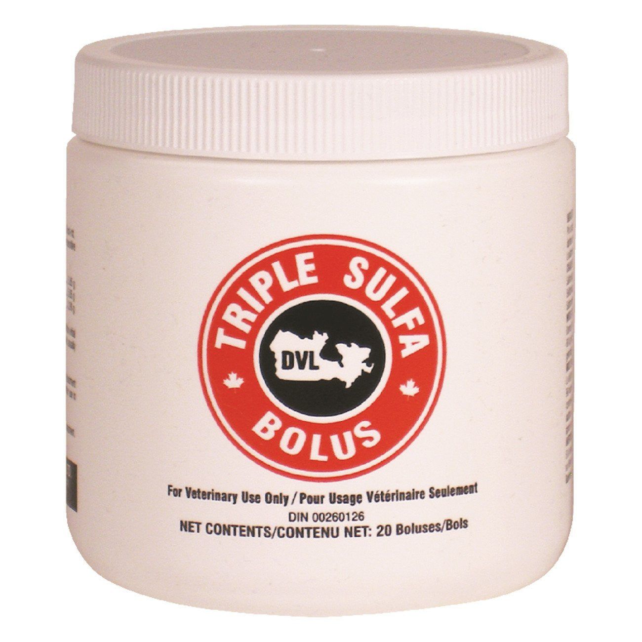 DVL Triple Sulfa Bolus (20 per jar) *Rx only*