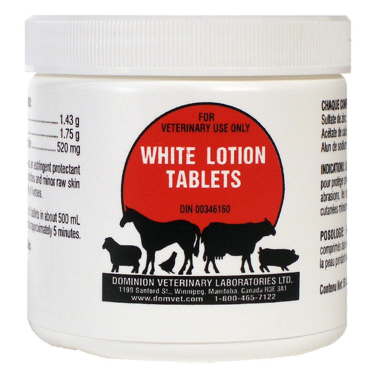 DVL White Lotion Tablets (50 per jar)