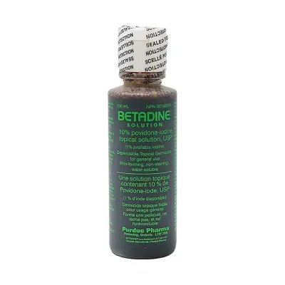Betadine 10% povidone-iodine antiseptic solution 100 ml bottle