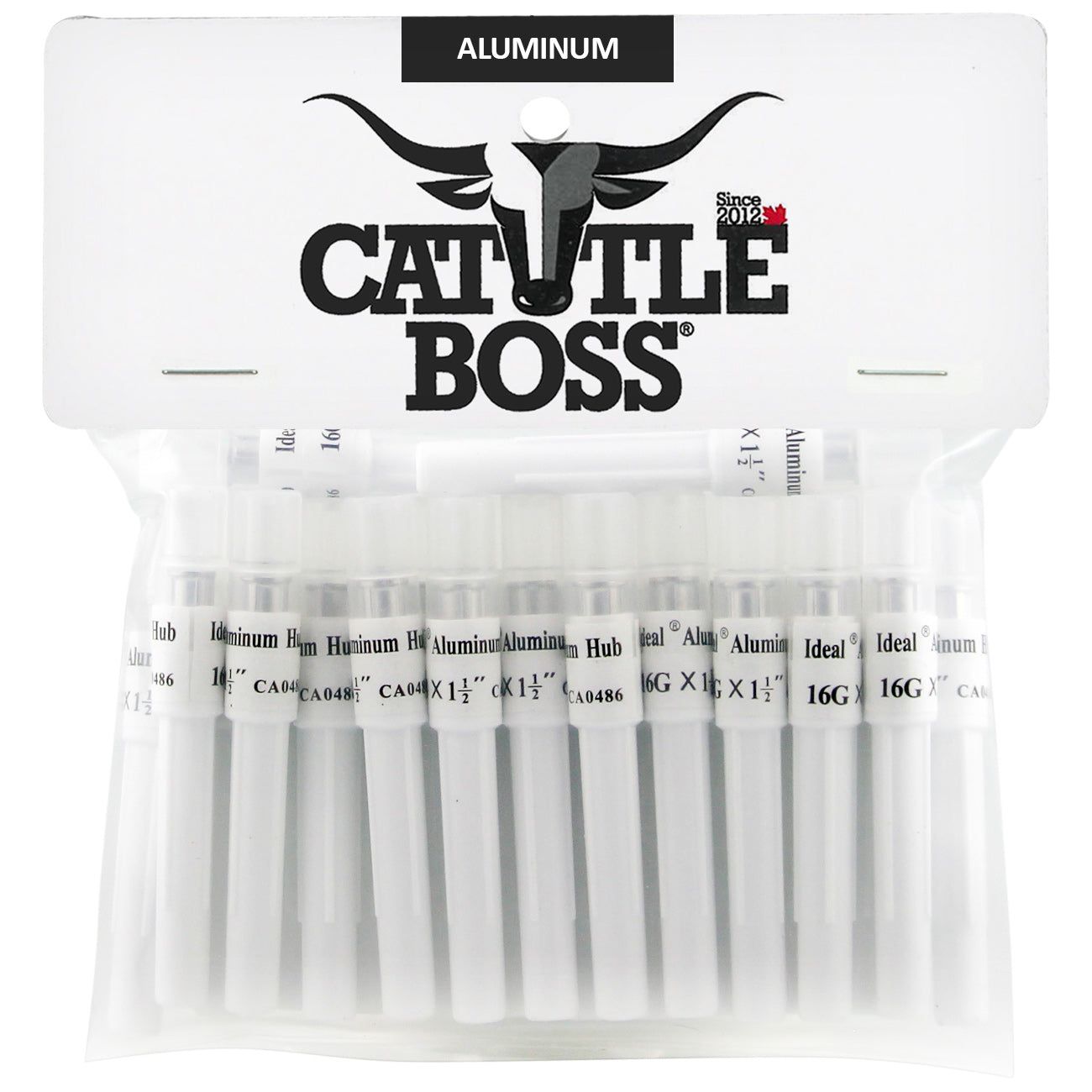 Cattle Boss aluminum hub needles (25 pack) 16 X 1 1/2