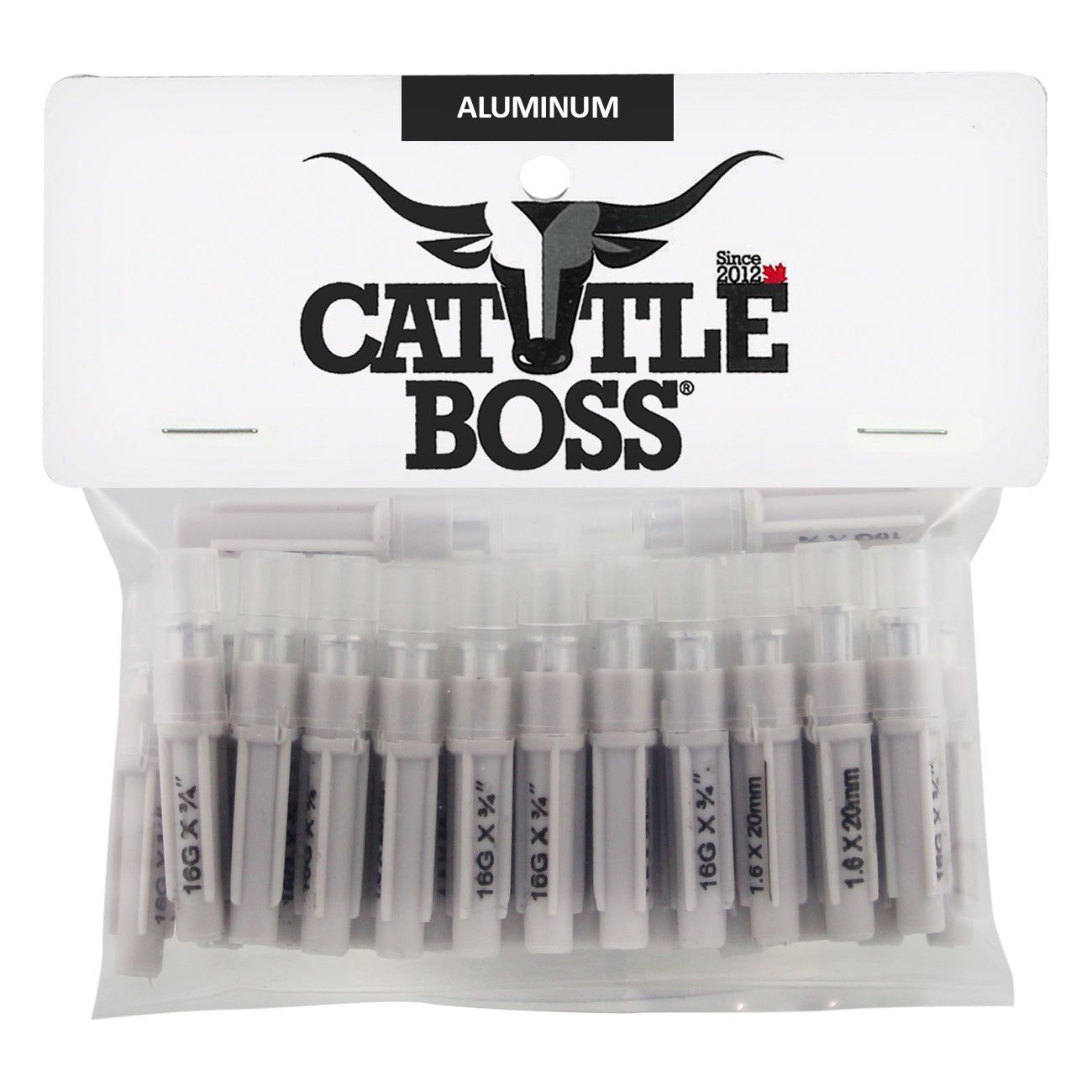 Cattle Boss aluminum hub needles (25 pack) 16 X 3/4
