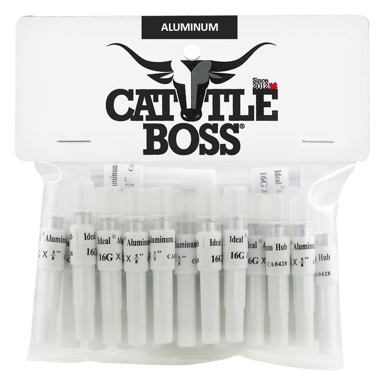 Cattle Boss aluminum hub needles (25 pack) 16 X 5/8