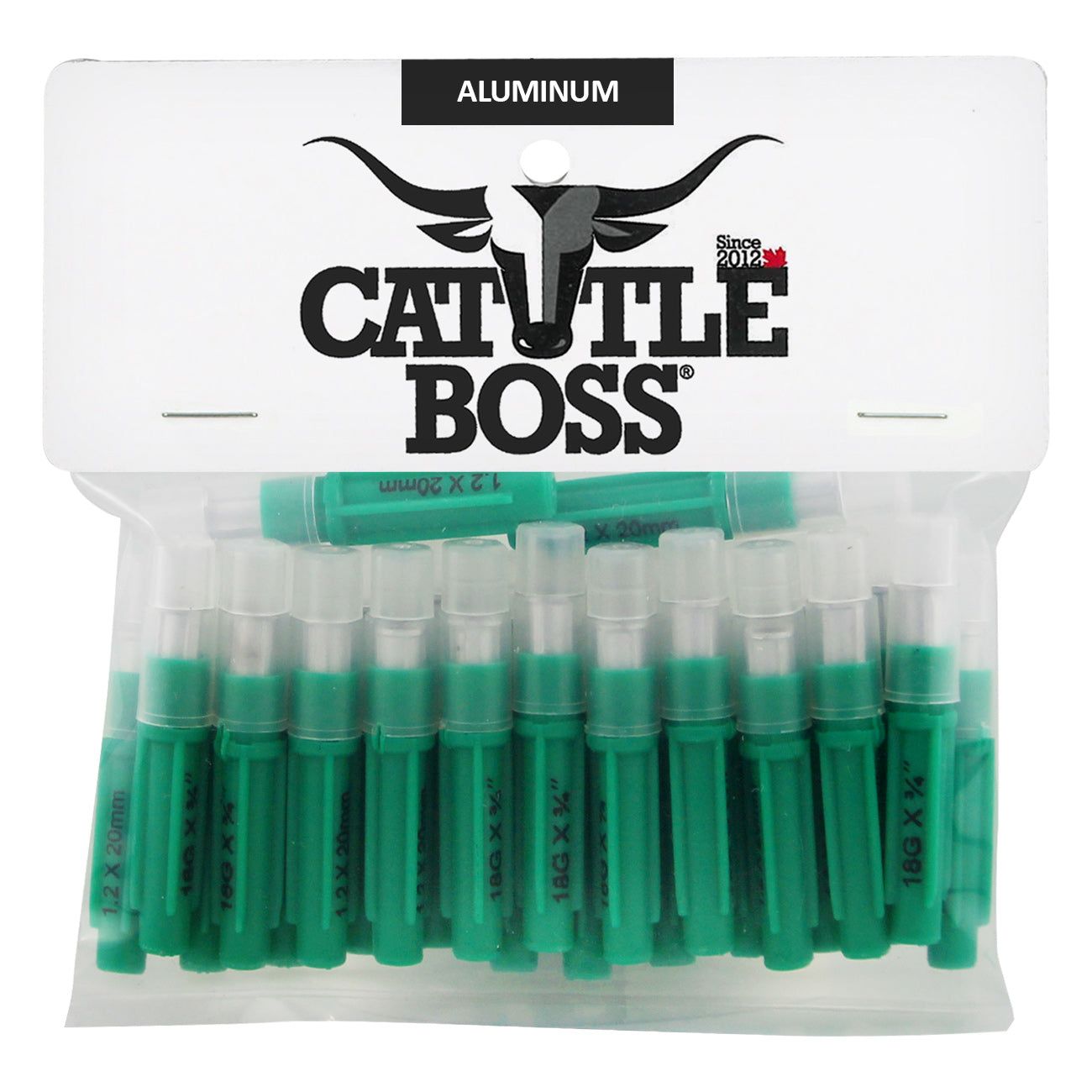 Cattle Boss aluminum hub needles (25 pack) 18 X 3/4