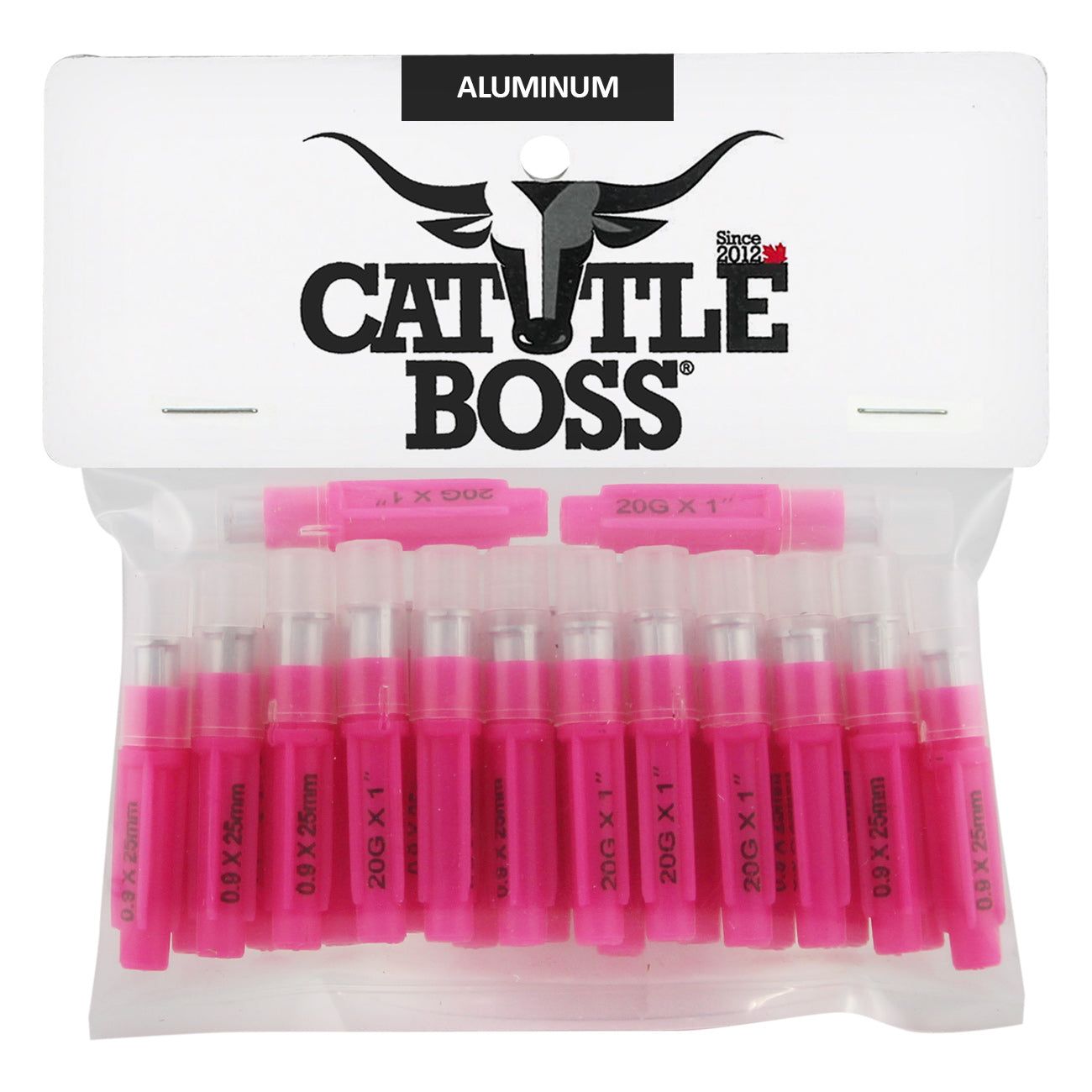 Cattle Boss aluminum hub needles (25 pack) 20 X 1
