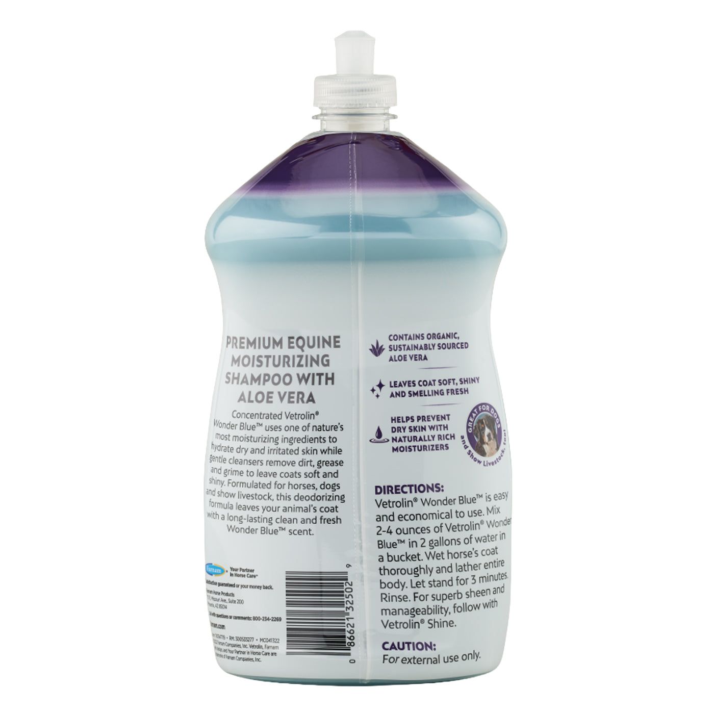 Farnam Vetrolin Wonder Blue Gentle Moisturizing Shampoo 950 mL